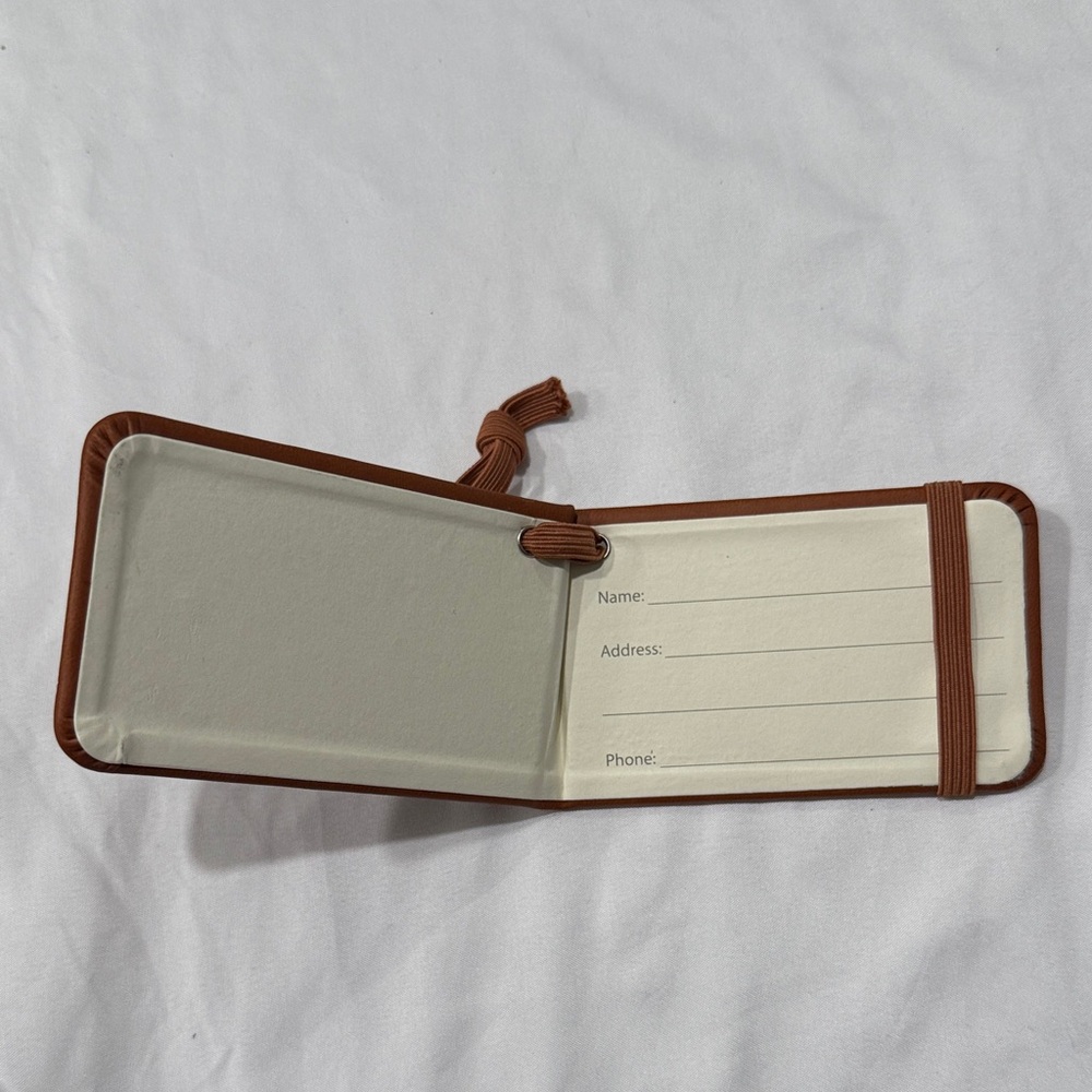 NWT | Brown Leather Luggage Bag - Picture 2 of 3